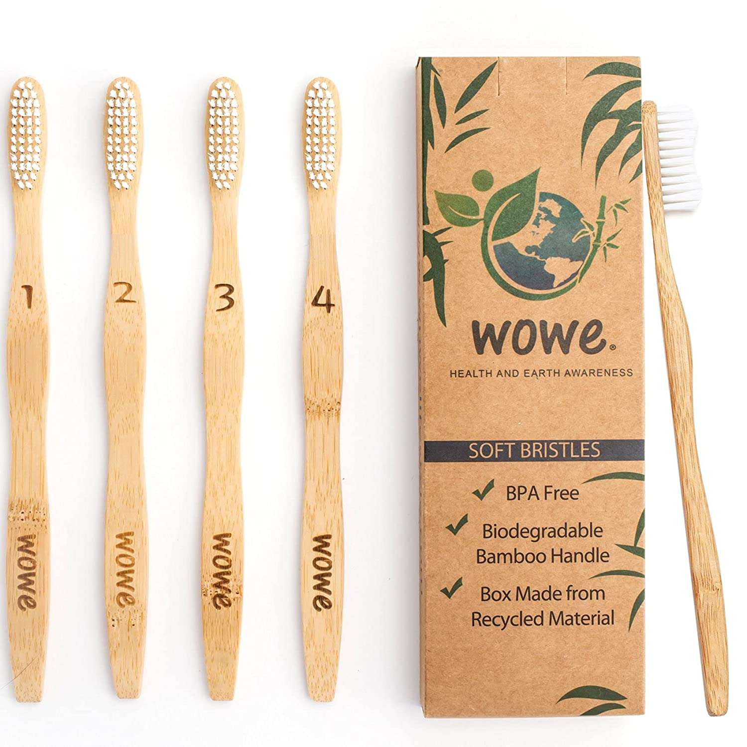 Natural Bamboo Toothbrush - WowE