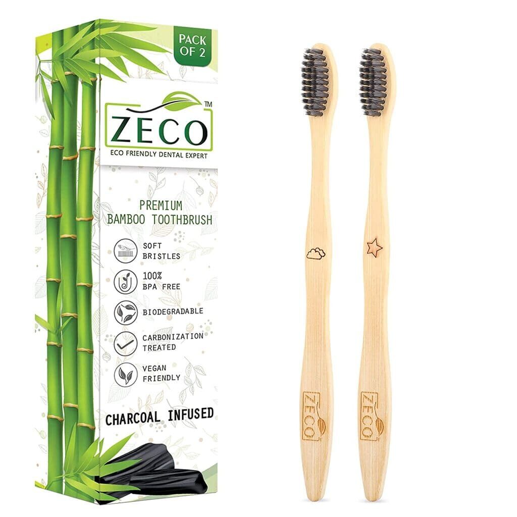 Zeco Activated Charcoal bamboo toothbrush