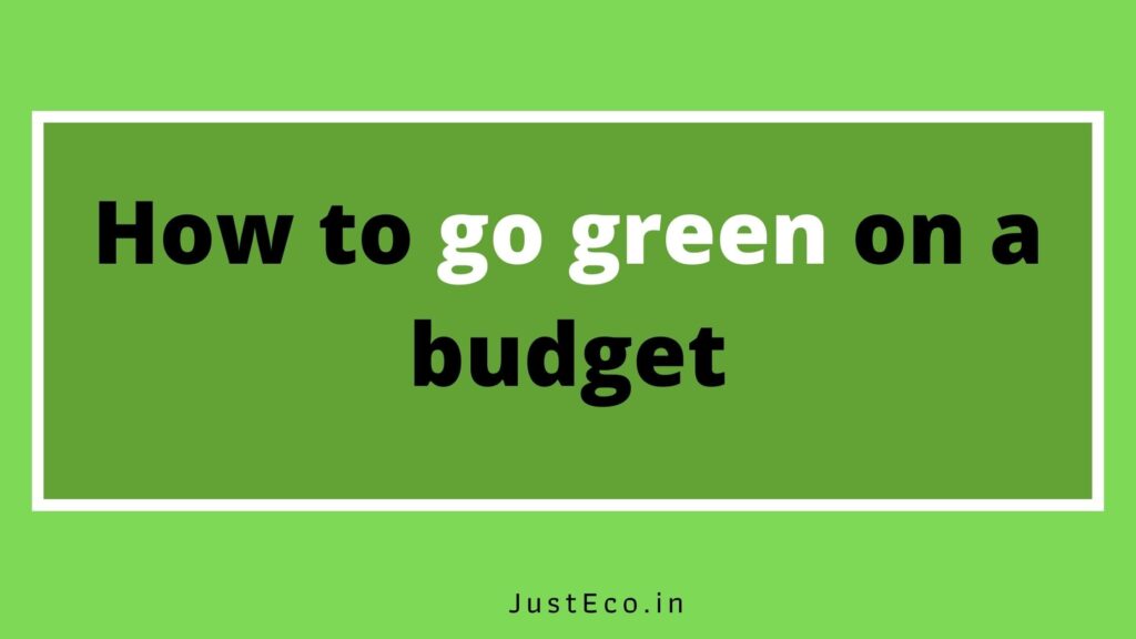 How to go green on a budget