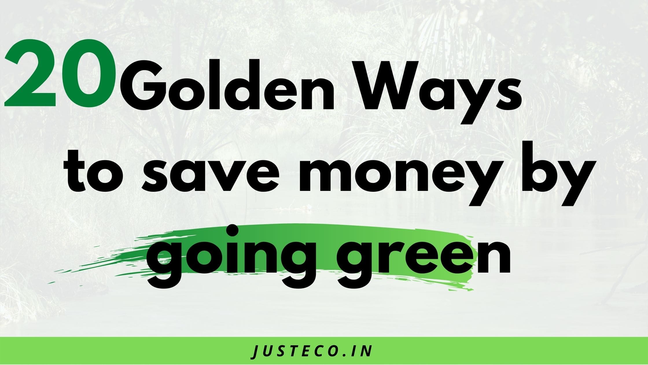 20 Golden Ways to save money by going green