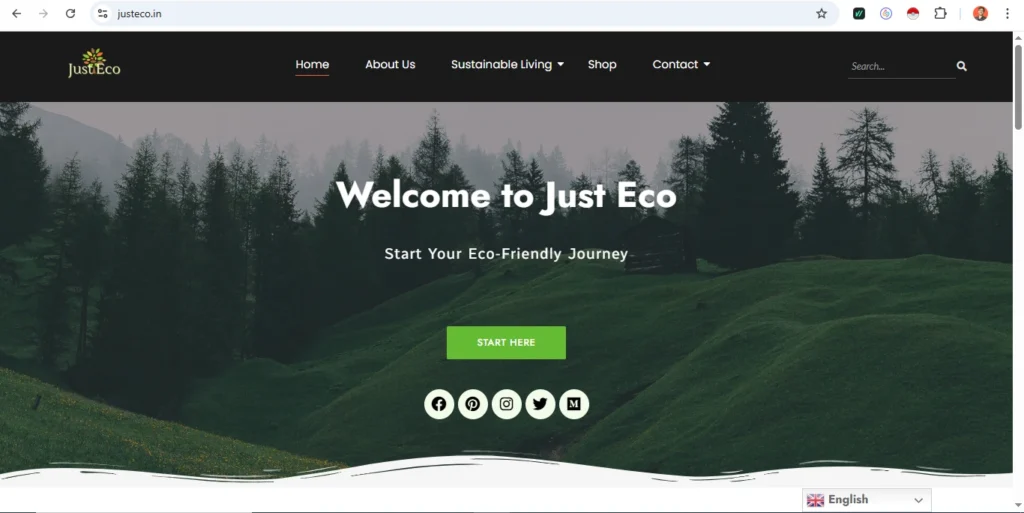 Justeco homepage