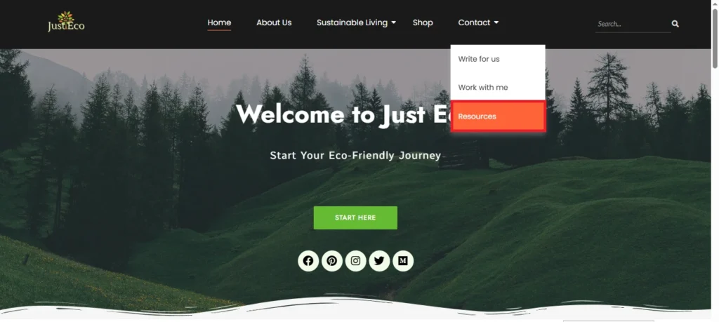 Justeco Resources page