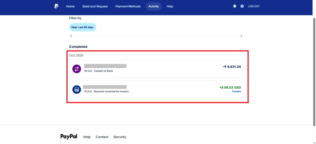Sponsored post Paypal payment proof